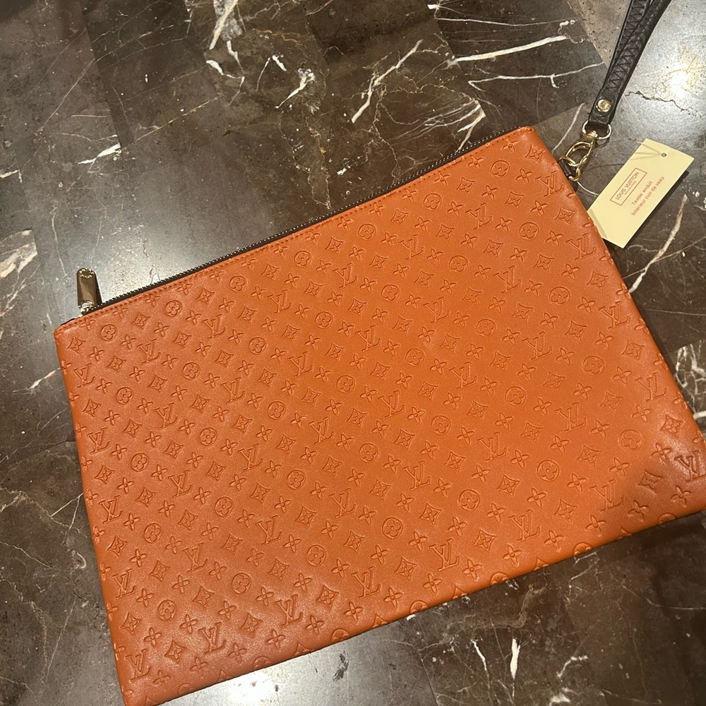 Brown Monogram Clutch
